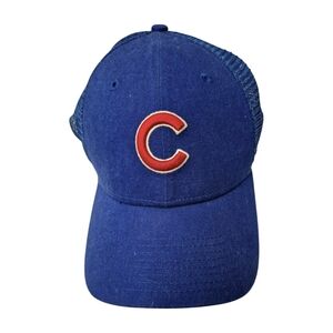 New Era 9FORTY‎ Chicago Cubs Trucker Hat Blue Mesh Adjustable MLB Cap